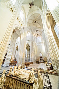 FranÃ§ois II and Marguerite of Foix tomb and Statues in Nantes Cathedral, Brittany