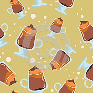 Frappe Cup Seamless Pattern Design