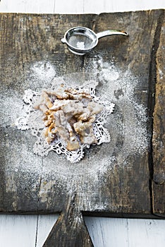 Frappe - typical Italian carnival fritters photo