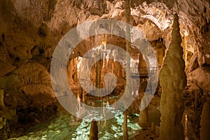 The Frasassi caves Grotte di Frasassi, a huge karst cave system in Italy. Marche, Italy