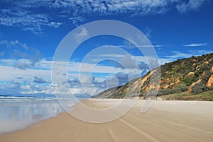 Fraser Island coloured sands beach photo