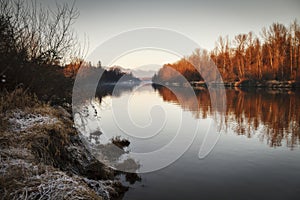 Fraser river by Langley British Columbia Canada