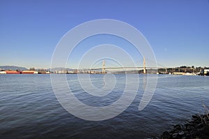 Fraser River in Sunny Winter Afternoon