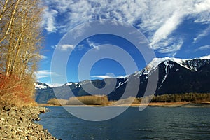 Fraser river winter scene