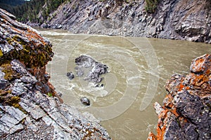 Fraser River at Xatsull Heritage Village in British Columbia