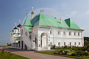 The fraternal corps of the male Spaso-Preobrazhensky monastery in the city of Murom, founded in 1096. Transfiguration Cathedral in