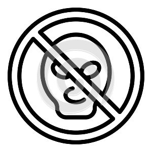 Fraud alarm icon outline vector. Stop secure