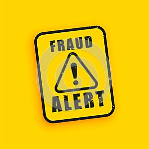 fraud alert caution background for your data security