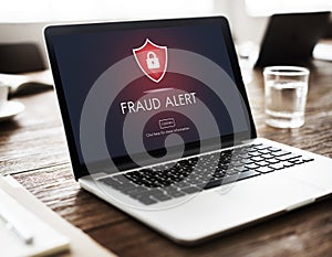 Fraud Alert Caution Defend Guard Notify Protect Concept