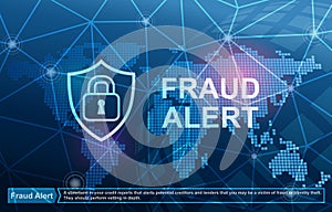 Fraud Alert Credit Report Warning Background