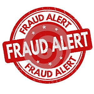 Fraud alert grunge rubber stamp