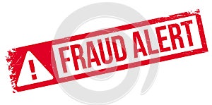 Fraud alert rubber stamp