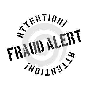 Fraud alert rubber stamp