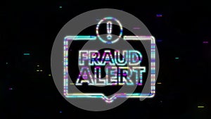 Fraud alert. Security Audit, Virus Scanning, Cleaning, Eliminating Malware, Ransomware. Motion Graphic