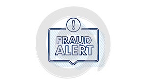 Fraud alert. Security Audit, Virus Scanning, Cleaning, Eliminating Malware, Ransomware. Motion Graphic