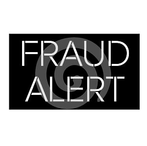 Fraud Alert stamp on white