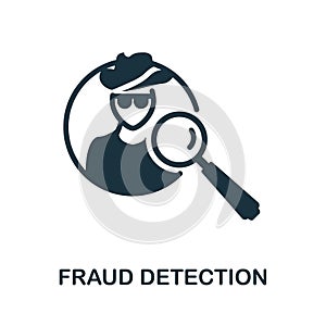 Fraud Detection icon. Monochrome simple Fraud Detection icon for templates, web design and infographics