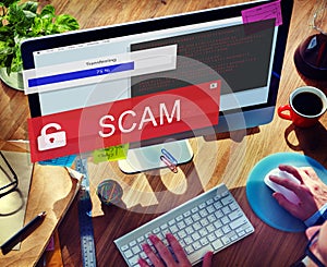 Fraud Hacking Spam Scam Phising Concept