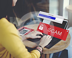 Fraud Hacking Spam Scam Phising Concept photo
