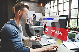 Fraud Hacking Spam Scam Phising Concept photo