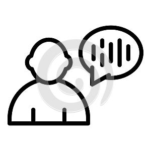 Fraud message icon outline vector. Cyber identity