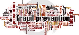 Fraud prevention word cloud