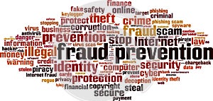 Fraud prevention word cloud