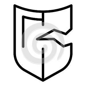 Fraud theft icon outline vector. Stop secure