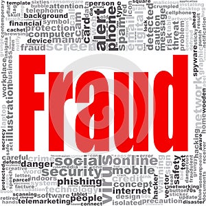 Fraud word cloud