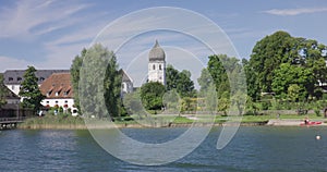 Frauenchiemsee island Fraueninsel at Chiemsee lake, Bavaria, Germany.