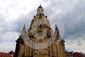 Frauenkirche - Church of Our Lady - Old Lutheran church in baroque style, Dresden Saxony Germany
