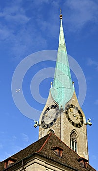 Fraumunster church in Zurich photo