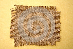 Frayed burlap