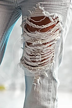 Frayed jeans texture