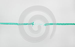 Frayed rope at breaking point