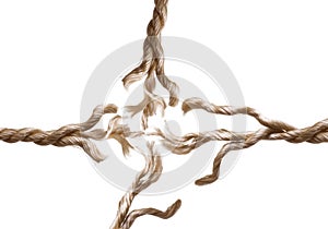 Frayed rope isolated