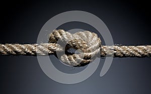 Frayed rope knot