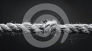 The frayed rope knot.AI generated image