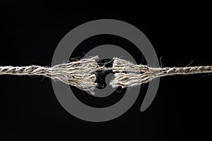 Frayed rope about to break background