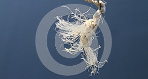 Frayed white rope