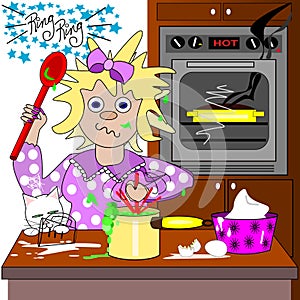 The frazzled cook