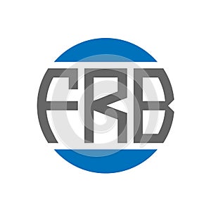 FRB letter logo design on white background. FRB creative initials circle logo concept. FRB letter design photo