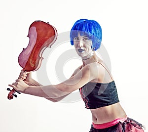 Freak musician girl