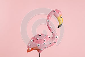 Freak pink plastic flamingo