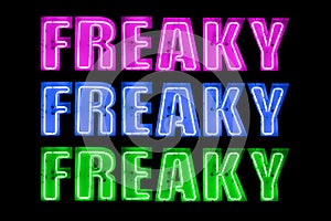 Freaky Neon Logo Sign