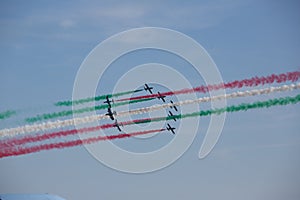 Frecce Tricolore, Three-Colored Arrows in Ladispoli, Italy