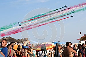 Frecce Tricolore, Three-Colored Arrows in Ladispoli, Italy