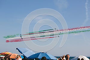 Frecce Tricolore, Three-Colored Arrows in Ladispoli, Italy