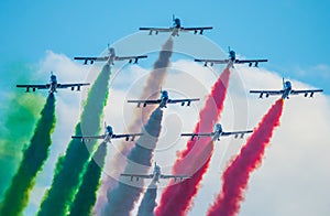 03/08/2020 The Frecce Tricolori during the Genova San Giorgio bridge Inauguration photo