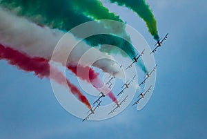 03/08/2020 The Frecce Tricolori during the Genova San Giorgio bridge Inauguration photo